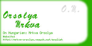 orsolya mrkva business card